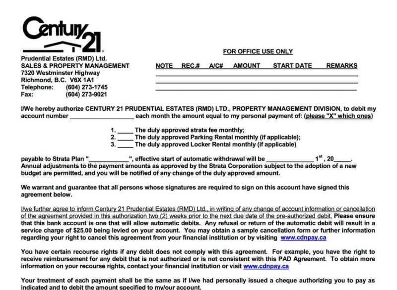 Strata Forms & Documents – Century 21 Prudential Estates | Richmond BC